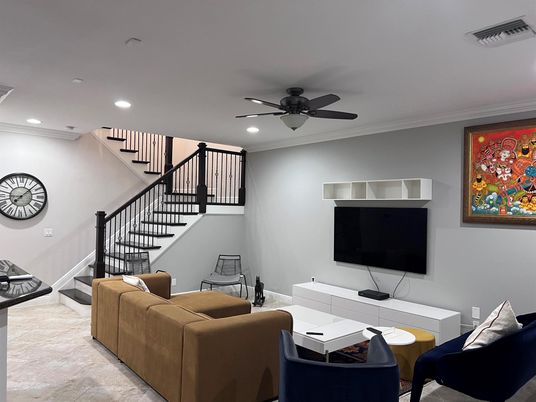 Interior, Living room, Recessed Lighting
