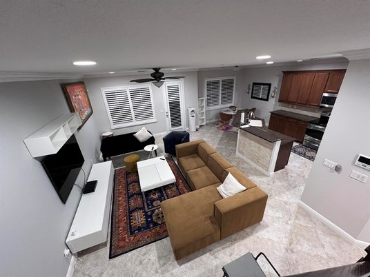 Interior, Kitchen, Living room, Recessed Lighting