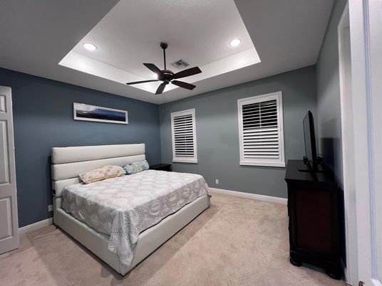 Bedroom, Interior, Recessed Lighting