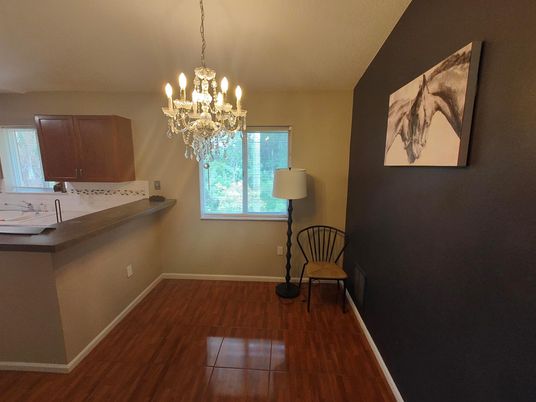 Chandelier, Interior, Wood Texture Flooring
