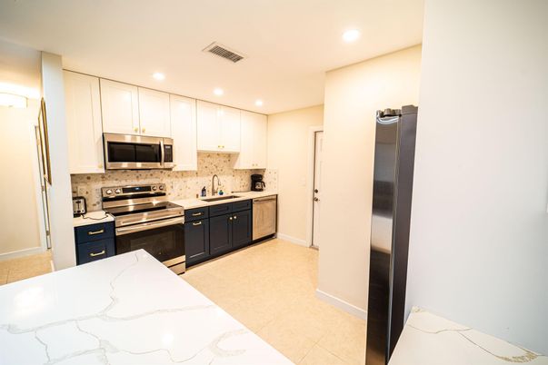 Interior, Kitchen, Recessed Lighting, Stainless Steel Appliances
