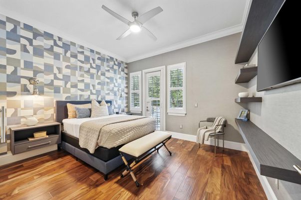 Bedroom, Interior, Wood Texture Flooring