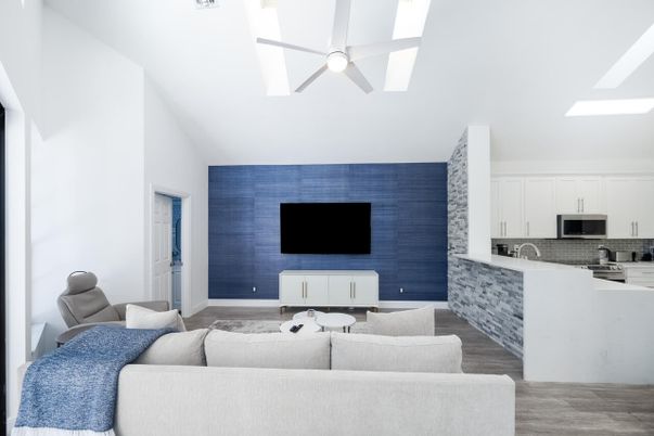Interior, Kitchen, Living room, Wood Texture Flooring