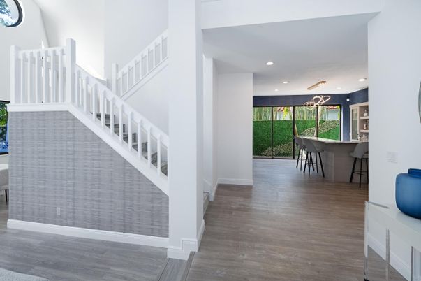 Interior, Pendant Lights, Recessed Lighting, Wood Texture Flooring
