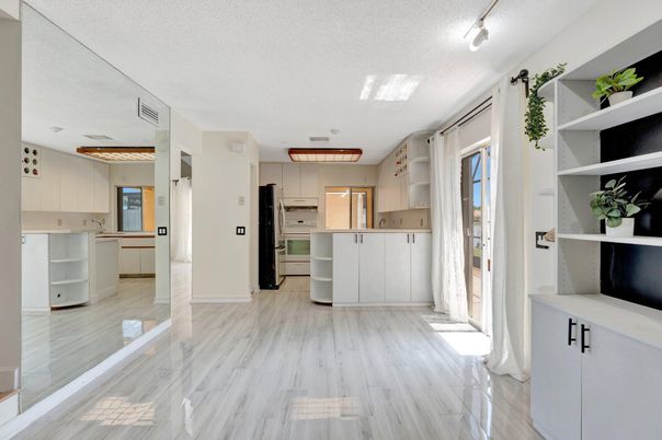 Interior, Kitchen, Wood Texture Flooring