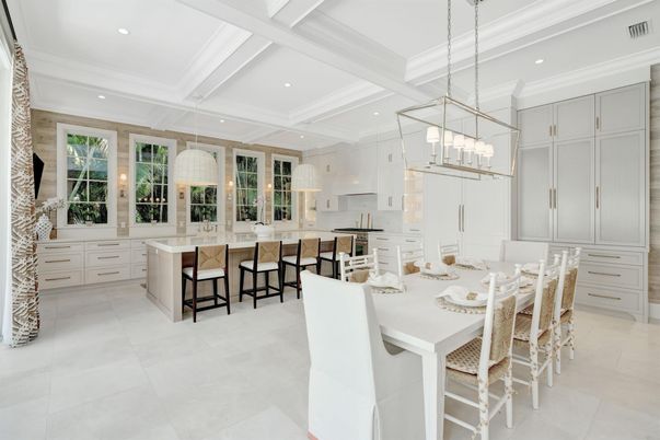 Dining room, Interior, Kitchen, Pendant Lights, Recessed Lighting