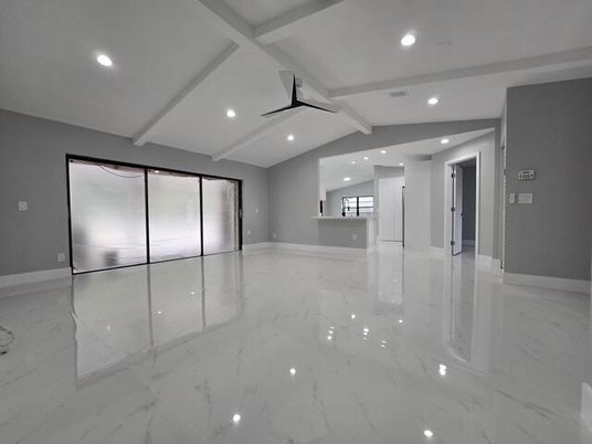 Empty room, Interior, Marble, Recessed Lighting