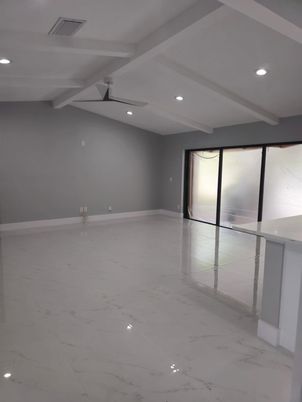 Empty room, Interior, Marble, Recessed Lighting