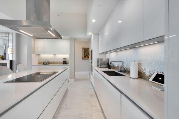 Interior, Kitchen, Marble, Recessed Lighting