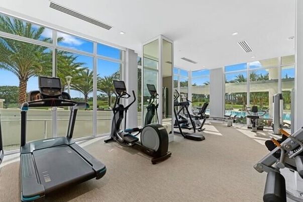 Fitness Equipment, Gym, Interior, Recessed Lighting, Water
