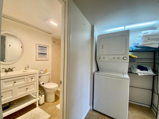 Bathroom, Interior, Recessed Lighting, Utility Closets, Washer