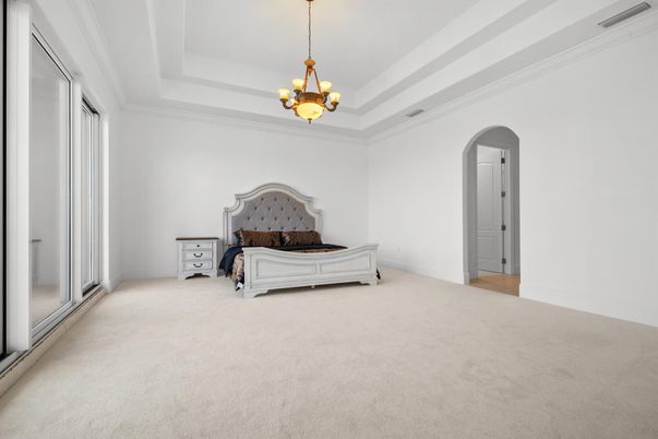 Bedroom, Chandelier, Interior