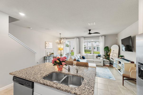 Dining room, Interior, Kitchen, Living room, Pendant Lights, Recessed Lighting