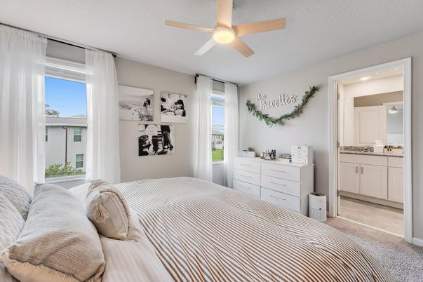 Bedroom, Interior, Recessed Lighting
