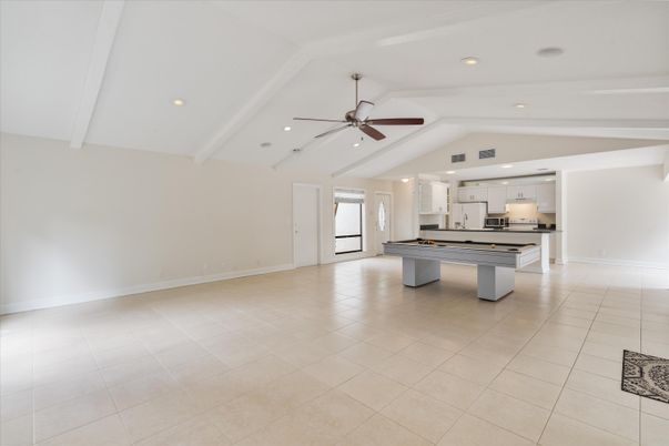 Billiard Table, Game Room, Interior, Recessed Lighting