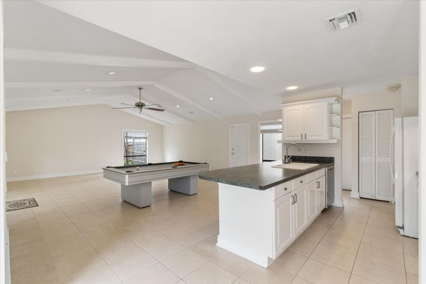 Billiard Table, Game Room, Interior, Kitchen, Recessed Lighting
