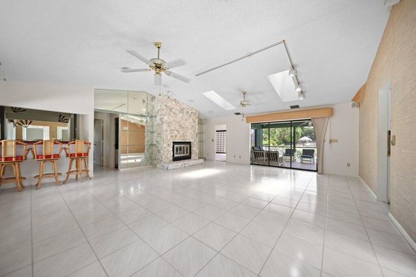 Empty room, Fireplace, Interior