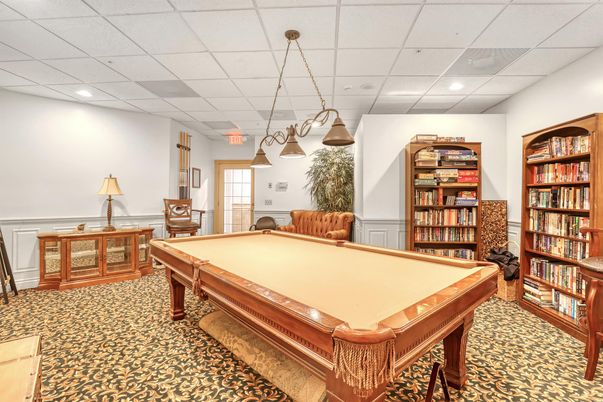 Billiard Table, Game Room, Interior, Pendant Lights, Recessed Lighting