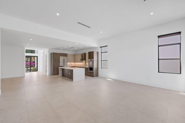 Empty room, Interior, Kitchen, Recessed Lighting