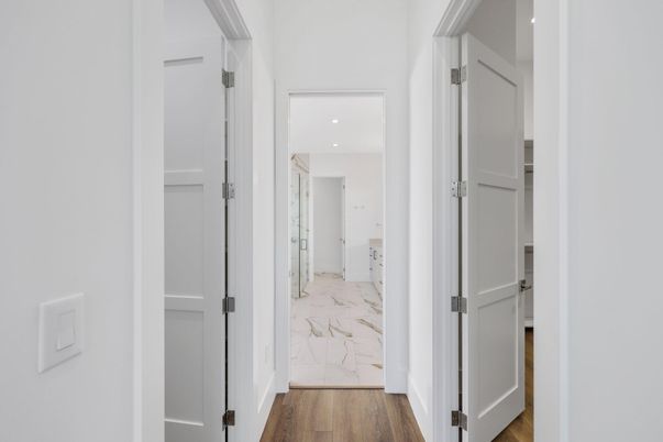 Interior, Marble, Recessed Lighting, Wood Texture Flooring