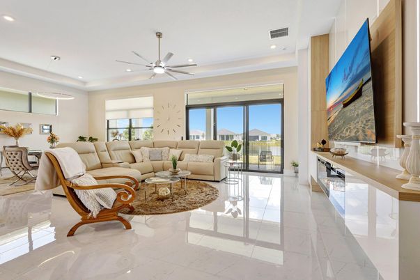 Interior, Living room, Marble, Pendant Lights, Recessed Lighting