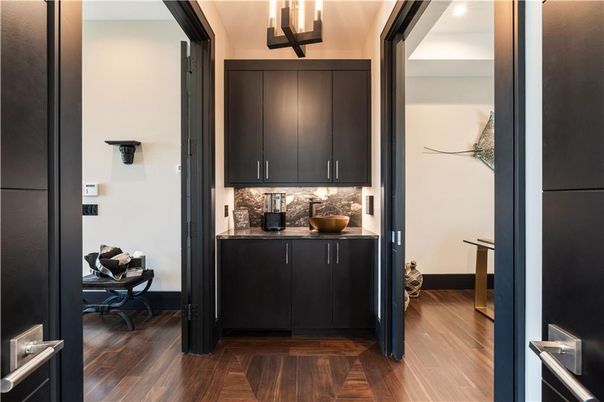 Interior, Kitchen, Pendant Lights, Wood Texture Flooring