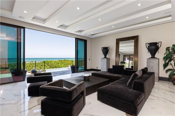 Interior, Living room, Marble, Recessed Lighting, Water