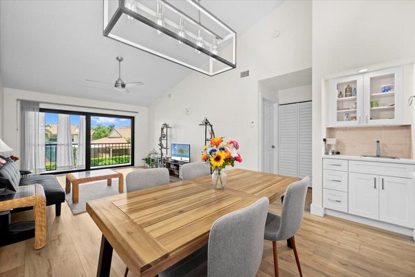 Dining room, Interior, Wood Texture Flooring