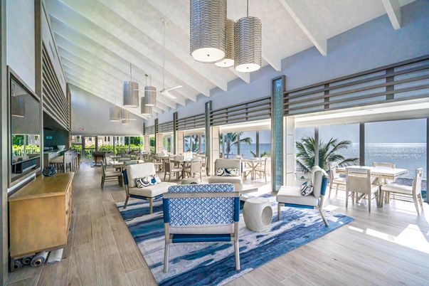 Dining room, Interior, Living room, Pendant Lights, Water, Wood Texture Flooring