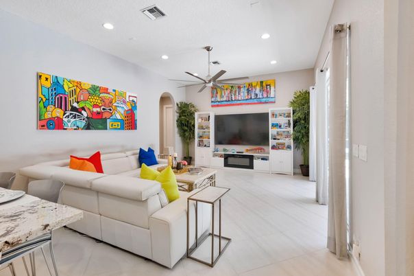 Interior, Living room, Recessed Lighting