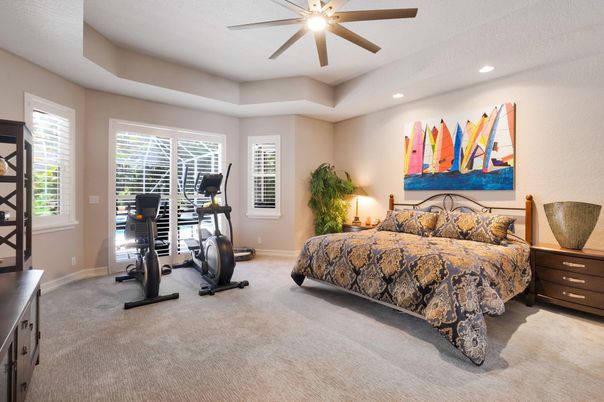 Bedroom, Fitness Equipment, Interior, Recessed Lighting