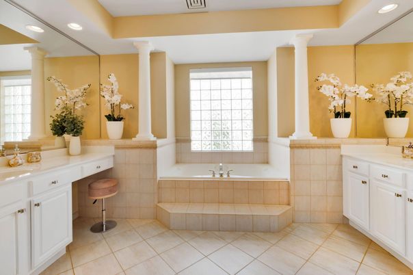 Bathroom, Interior, Recessed Lighting