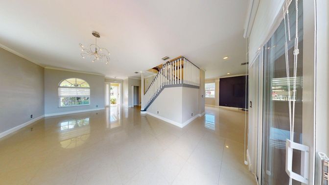 Chandelier, Empty room, Interior, Recessed Lighting