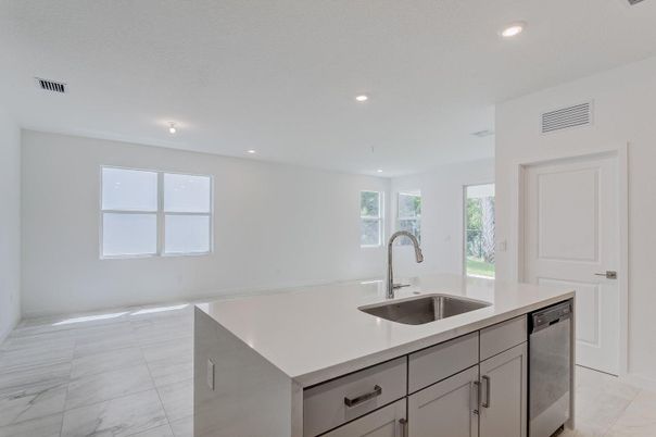 Interior, Kitchen, Marble, Recessed Lighting