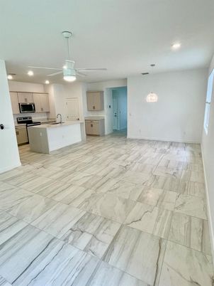 Interior, Kitchen, Marble, Pendant Lights, Recessed Lighting