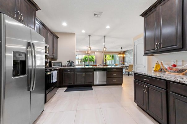 Interior, Kitchen, Pendant Lights, Recessed Lighting, Stainless Steel Appliances