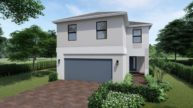 Attached, Exterior, Facade, Modern