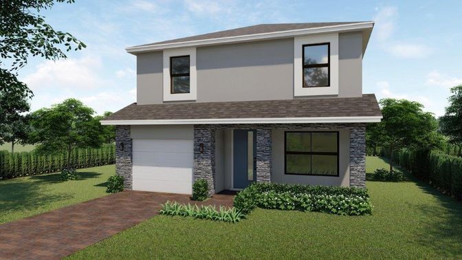 Attached, Exterior, Facade, Modern