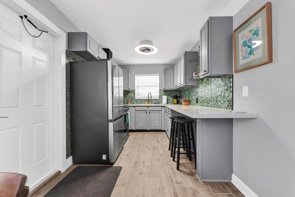 Interior, Kitchen, Wood Texture Flooring