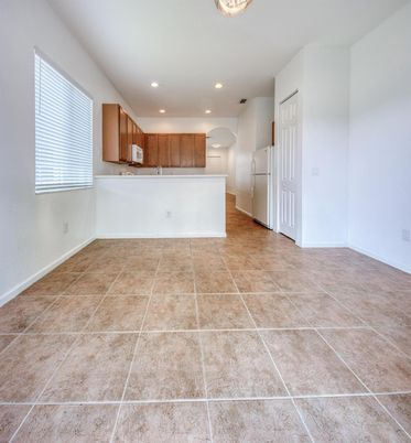 Empty room, Interior, Kitchen, Recessed Lighting
