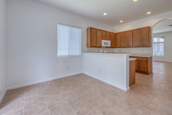 Empty room, Interior, Kitchen, Recessed Lighting