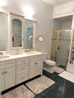 Bathroom, Dual Sink Vanities, Glass Shower, Interior