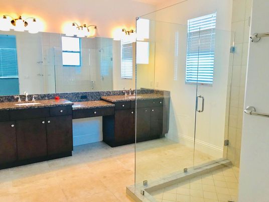 Bathroom, Dual Sink Vanities, Glass Shower, Interior