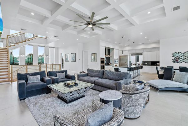 Dining room, Interior, Kitchen, Living room, Recessed Lighting, Stainless Steel Appliances