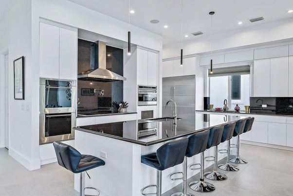 Interior, Kitchen, Pendant Lights, Recessed Lighting, Stainless Steel Appliances