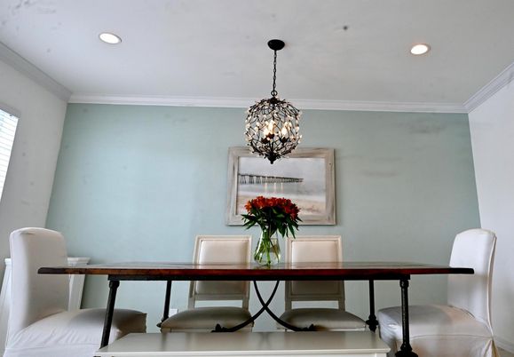 Dining room, Interior, Pendant Lights, Recessed Lighting