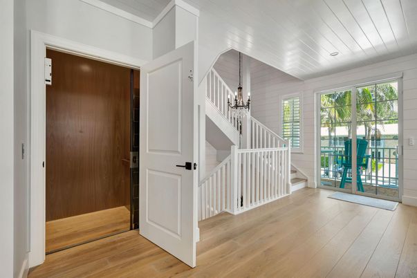 Chandelier, Interior, Wood Texture Flooring, Wooden Walls