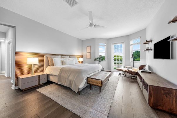 Bedroom, Interior, Wood Texture Flooring