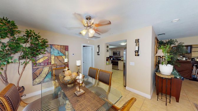 Dining room, Interior, Kitchen, Recessed Lighting