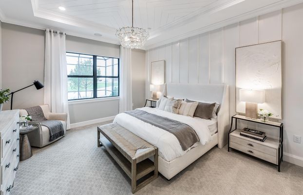 Bedroom, Interior, Pendant Lights, Recessed Lighting